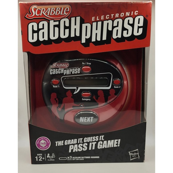 Hasbro Scrabble Catch Phrase Handheld Electronic Game Red New Parker Brothers - Picture 1 of 6